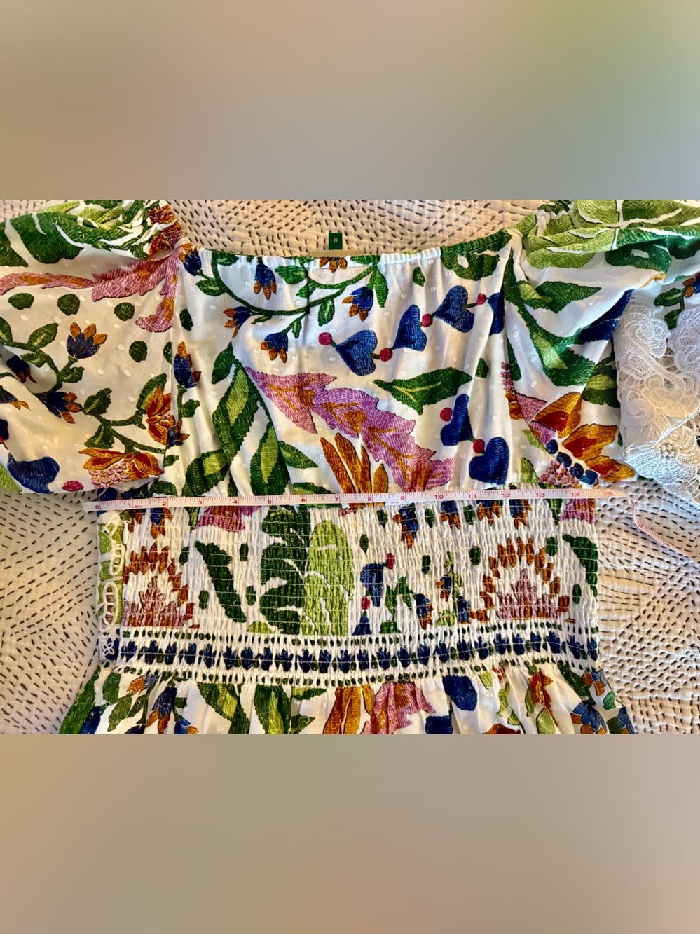 FARM Rio Floral Tropical Midi Dress in blue, green, pink - Picture 14 of 14